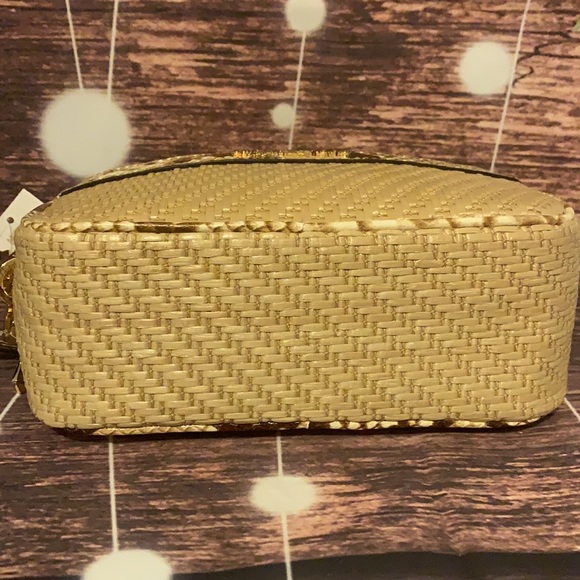 🌺 MICHAEL KORS 🌺 NATURAL STRAW PYTHON CAPSULE - Picture 8 of 8